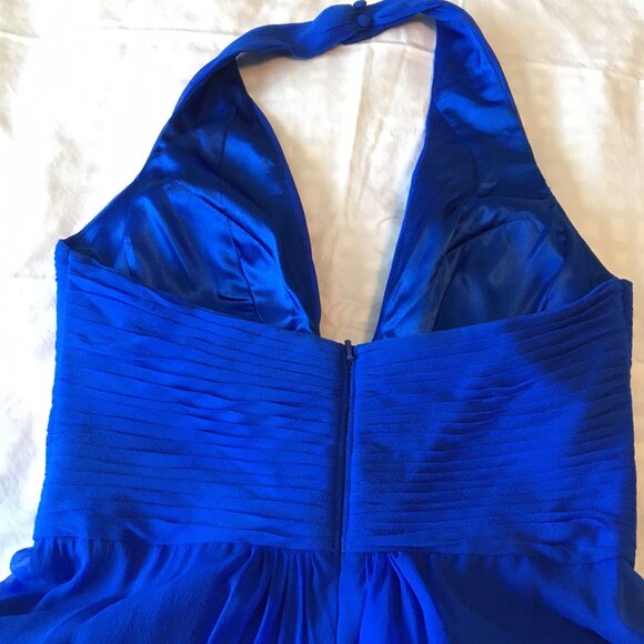 Backless halter neck silk gown,  US 8, fits like 4-6, NWOT - Picture 7 of 11